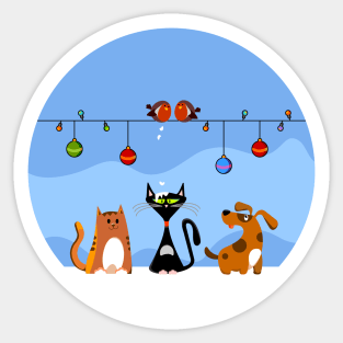 Christmas Pets Sticker